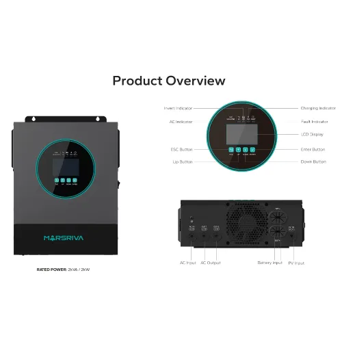 Marsriva MR-SPF2K-LP1-TL20E 2kW Hybrid Solar Inverter