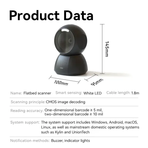 Deli ES236 Barcode Scanner
