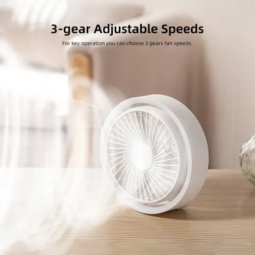 Vyvylabs D04 Mini Portable Desktop Fan with LED light