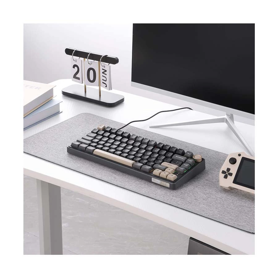 Royal Kludge RK R75 Phantom Brown Switch Hot-Swappable Wired RGB Mechanical Gaming Keyboard with MDA Keycaps