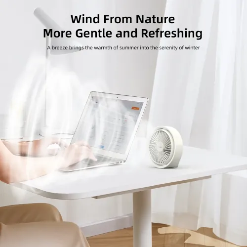 Vyvylabs D04 Mini Portable Desktop Fan with LED light