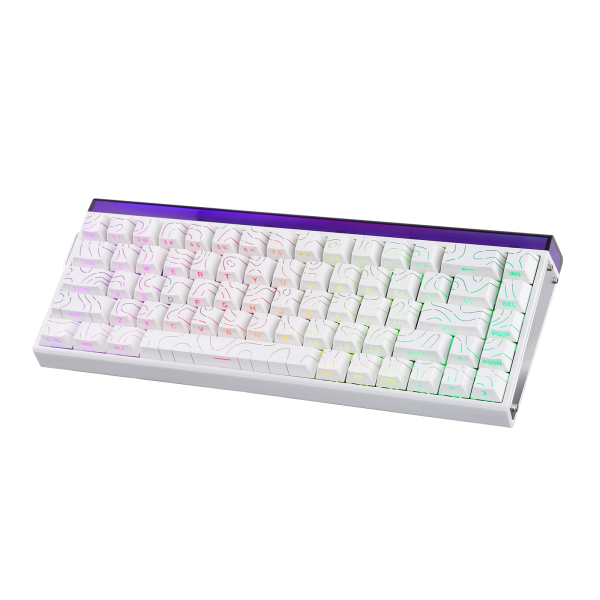 AULA HERO 68 HE Wired Hot-Swappable Magnetic Switch Gaming Keyboard, White Contour