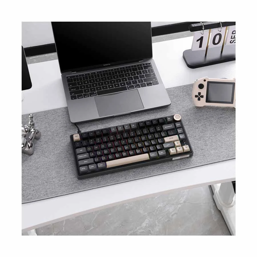 Royal Kludge RK R75 Phantom Brown Switch Hot-Swappable Wired RGB Mechanical Gaming Keyboard with MDA Keycaps