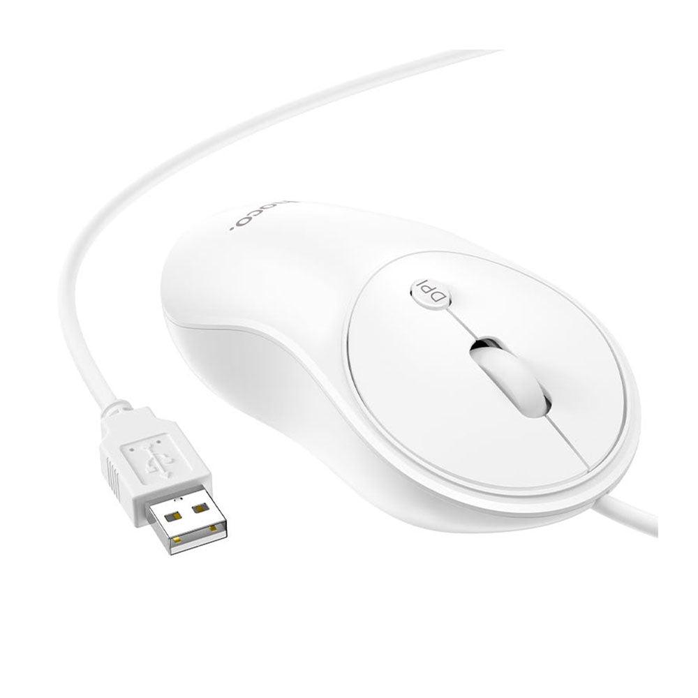 Hoco Wired Mouse GM13 Esteem 1.5m White-IOSBD