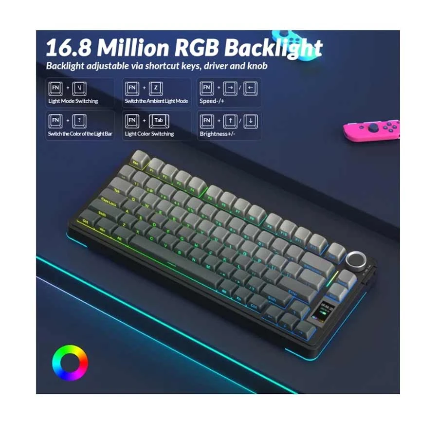 AULA S75 PRO Black Gradient Star Vector Mechanical Gaming Keyboard