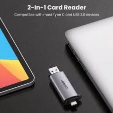 UGREEN 2-IN-1 USB-C/USB-A SD TF MEMORY CARD READER OTG ADAPTER (50706)-iosbd