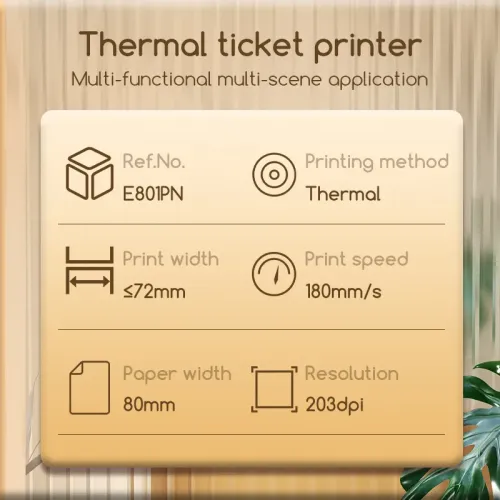 Deli E801PN Direct Thermal Receipt Printer-IOSBD