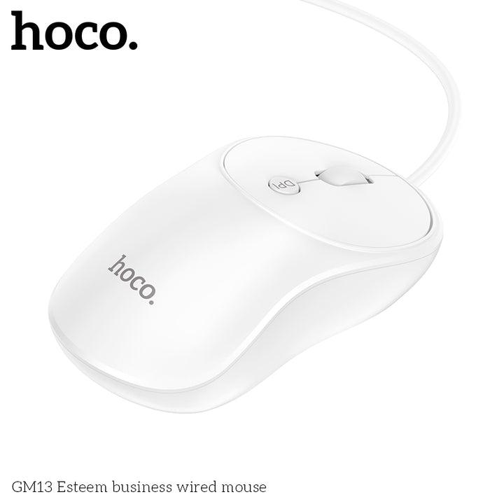 Hoco Wired Mouse GM13 Esteem 1.5m White-IOSBD