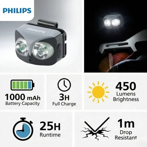Philips SFL3342RH/56 LED Rechargeable Headlamp