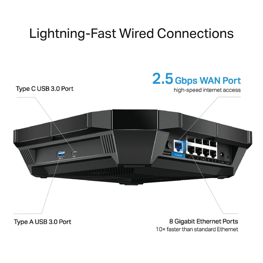 TP-Link Archer AX6000 6000mbps 8 Antenna Dual-Band Next-Gen Wi-Fi 6 Gigabit Router-iosbd