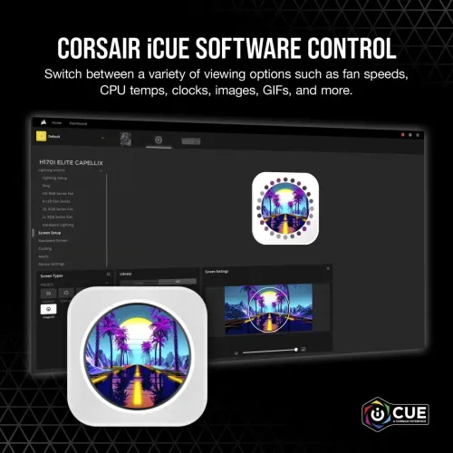 Corsair iCUE ELITE CPU Cooler LCD Display Upgrade Kit White