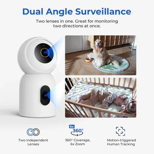 IMILAB C30 Dual 3K+3K Pan & Tilt Portable WiFi Camera