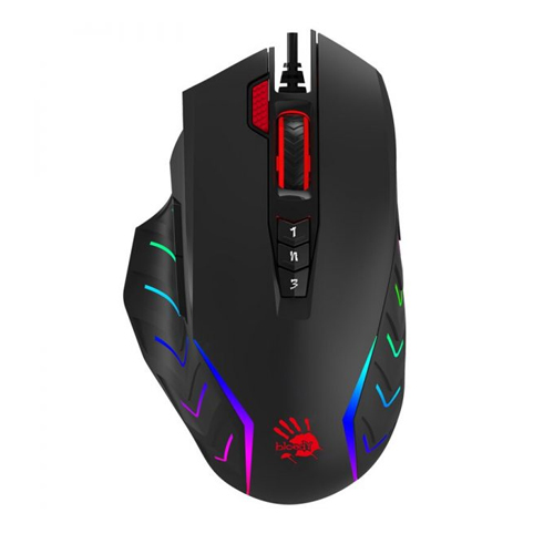 A4tech Bloody J95S USB Extra Fire High Precise RGB Gaming Mouse Black-IOSBD