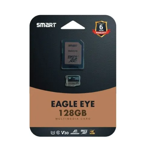 Smart Eagle Eye 128GB Micro SDXC UHS-I U3 Class10 Memory Card with Adapter-IOSBD