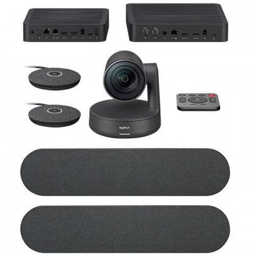 Logitech Rally Plus Video Conferencing Set (8 Pcs Set/Audio Coverage 24 Feet)-IOSBD
