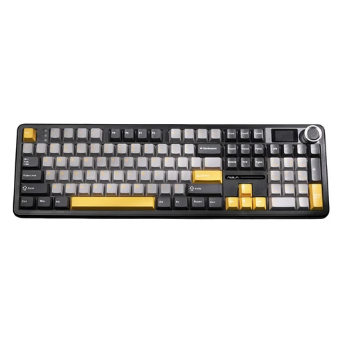 AULA F108 PRO Grey Yellow Rainy Switch Keyboard