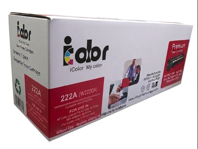 I Color 222A (W2220A) Black Laser Toner Cartridge (Without Chip) iosbd