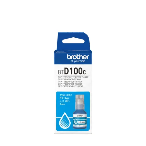 Brother BTD100C Cyan Ink Bottle-IOSBD