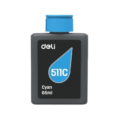 Deli 511C Cyan Ink Bottle-IOSBD