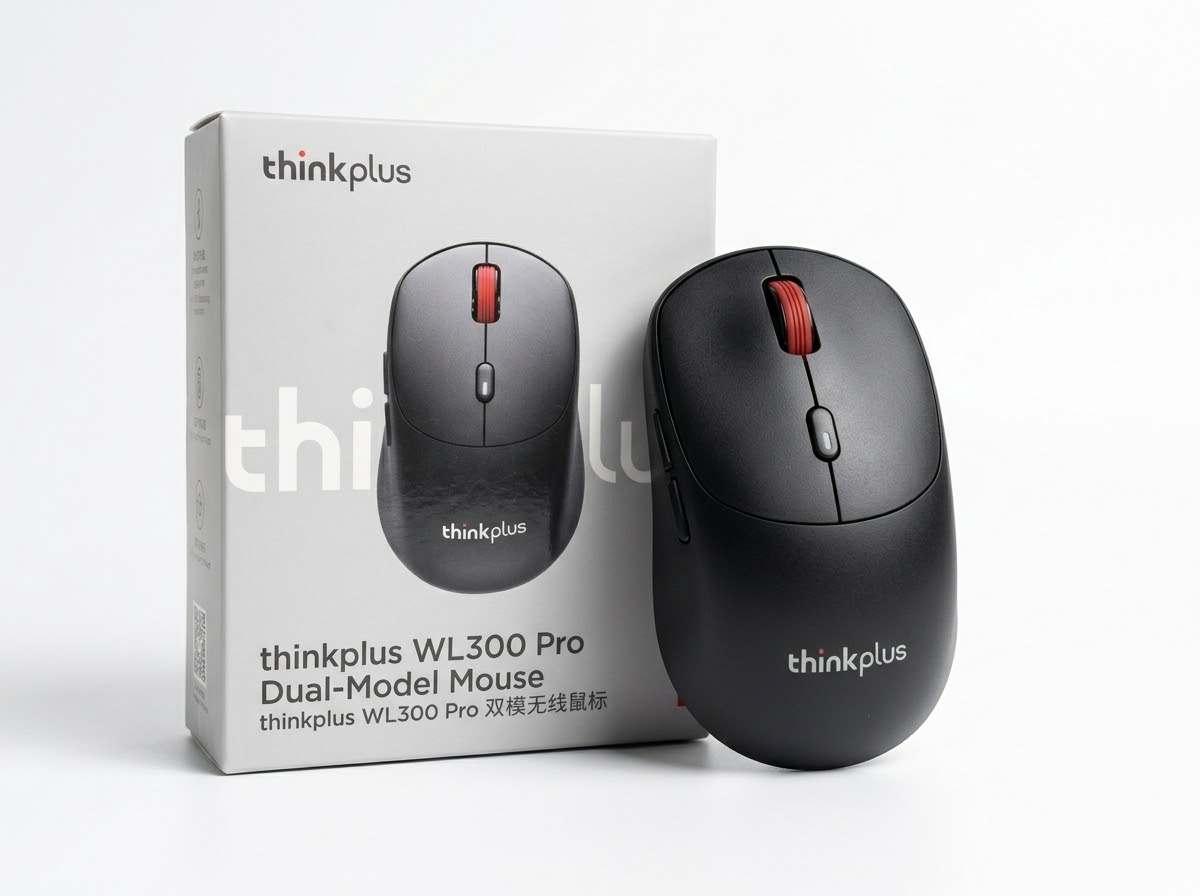 Lenovo WL300Pro Ergonomic Wireless Mouse – Dual Bluetooth & 2.4G Connection