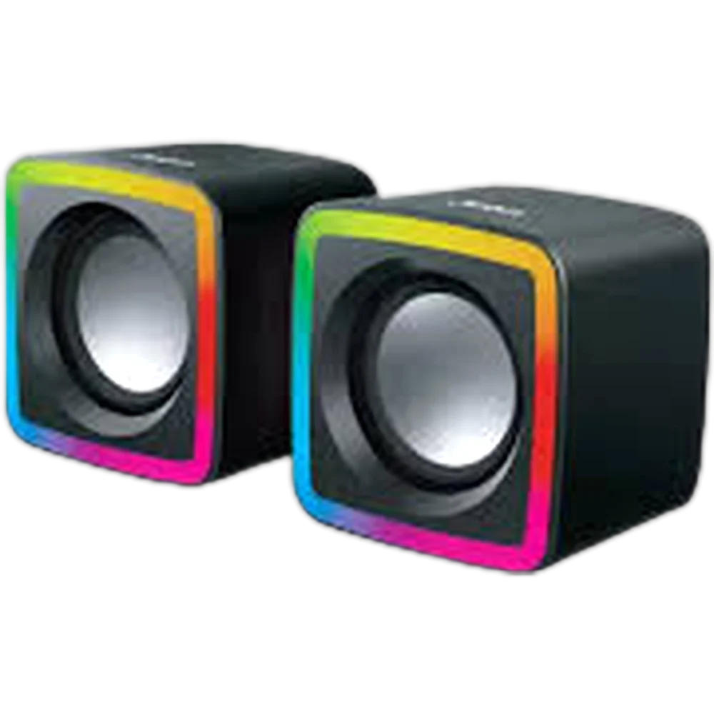 JEDEL Brand 2.0 USB Power Small Speaker RGB Lighting with Stereo Sound for