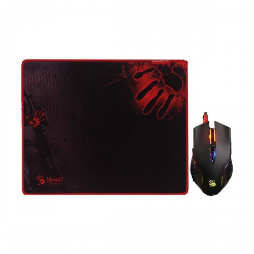A4TECH Bloody Q8181S Neon X Glide Gaming Mouse & Mouse Pad-IOSBD