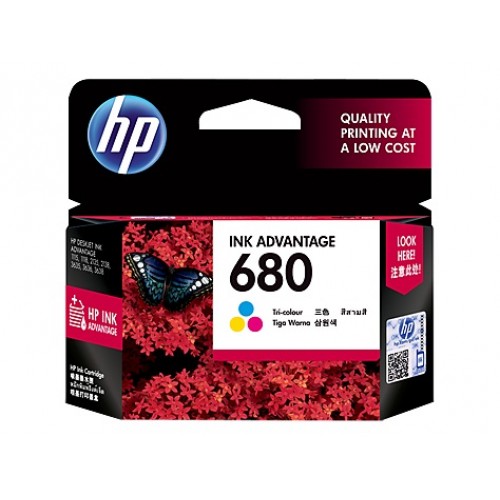 HP 680 Tri-color Original Ink Advantage Cartridge-IOSBD