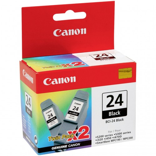 Canon BCI-24 Twin Pack Black Cartridge-IOSBD
