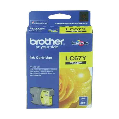 Brother LC67Y Yellow Ink Cartridge-IOSBD
