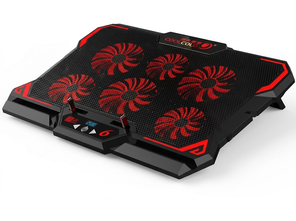 HXSJ Coolcold K38 6-Fan Gaming Laptop Cooling Pad