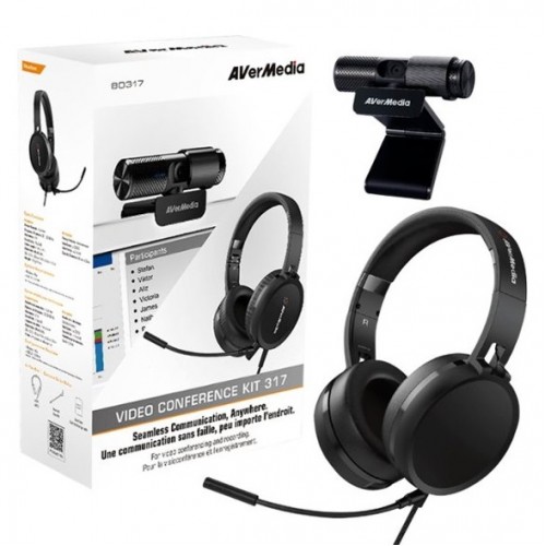 AVerMedia BO317 Camera & Headphone Video Conference Kit-IOSBD